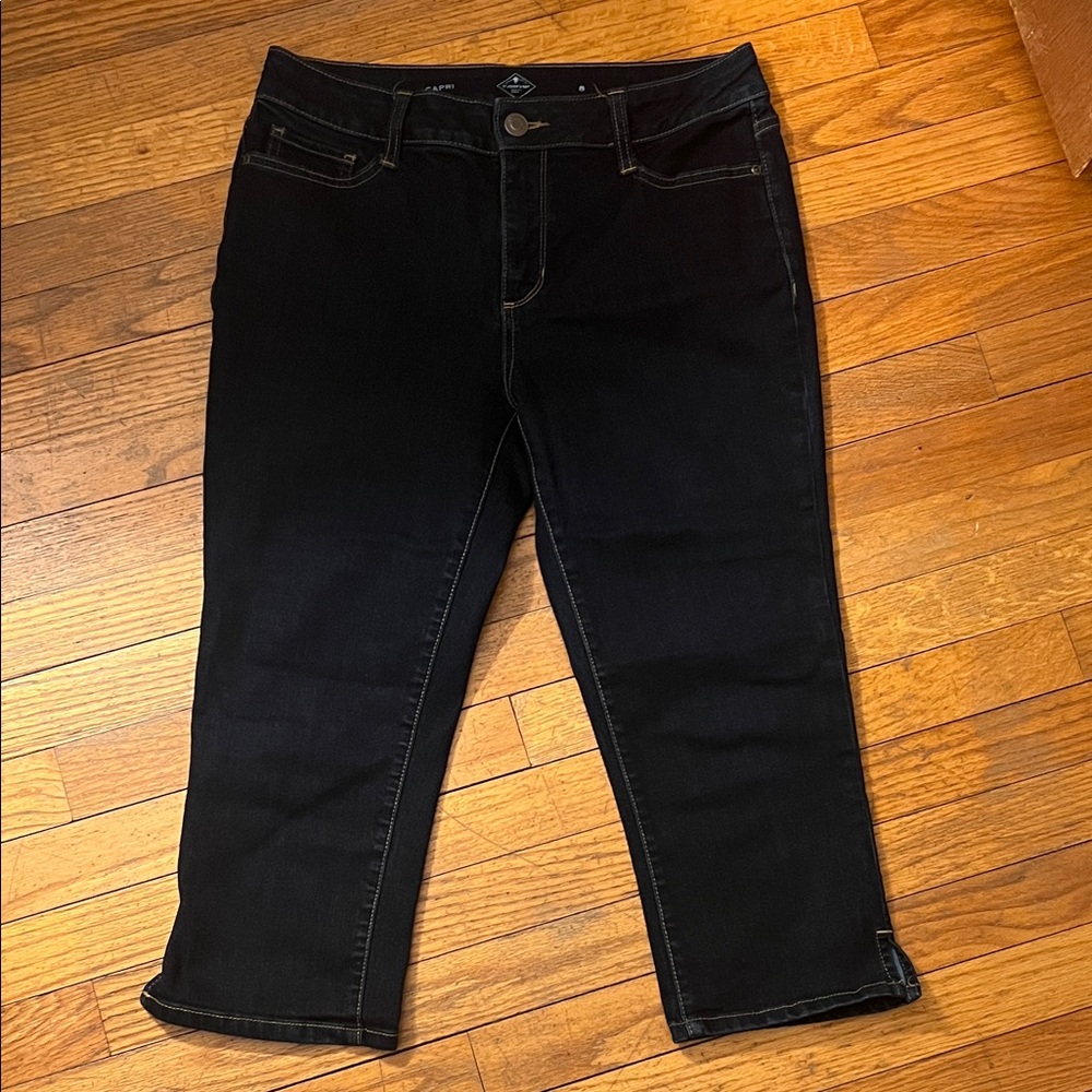 St. John's Bay Dark Blue Capris Stretch Jeans